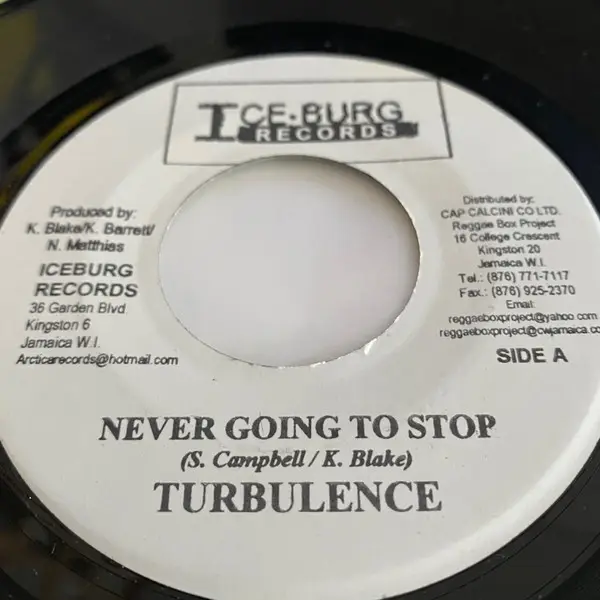 TURBULENCE - Never Going To Stop - 7inch x 1
