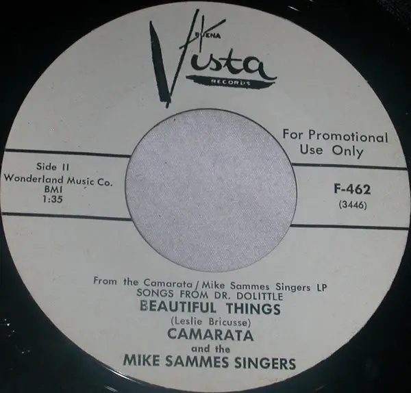 TUTTI CAMARATA AND THE MIKE SAMMES SINGERS - Let's Have A Drink On It / Beautiful Things - 7inch x 1