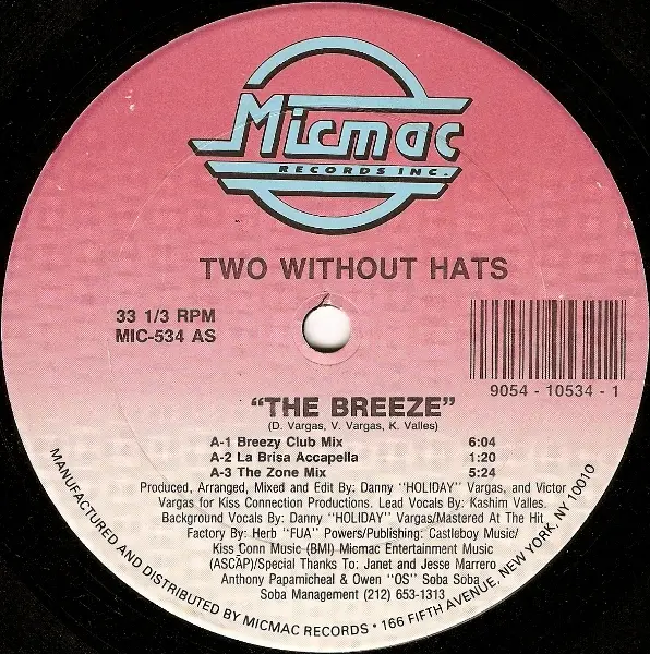 TWO WITHOUT HATS - The Breeze - 12 inch x 1