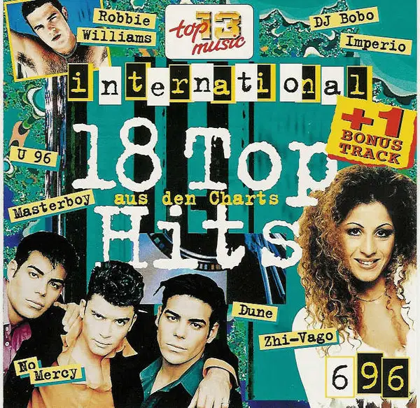 DJ BOBO, ROBBIE WILLIAMS, FALCO A.O. - 18 Top Hits Aus Den Charts 6/96 - Disque CD