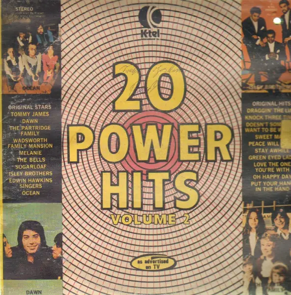 TOMMY JAMES, DAWN, THE PARTRIDGES FAMILY, A.O. - 20 Power Hits Volume 2 - Disque 33T