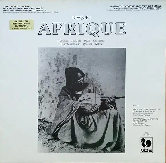 FIELD RECORDINGS OF AFRICA - Afrique Disque 1 (Haoussas - Touaregs - Peuls - Ethiopiens - Pygmés Babinga - Baoulés - Kabyles) (MONO, GATEFOLD) - LP