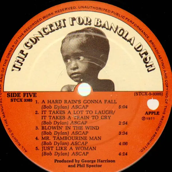 GEORGE HARRISON / BOB DYLAN / RAVI SHANKAR A.O. - The Concert For Bangladesh (NO COVER HARDCOVER) - Disque 33T x 3