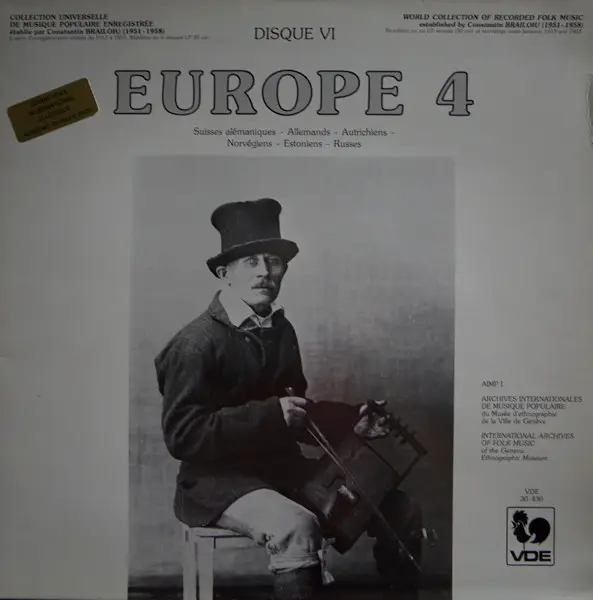 FOLK SONGS OF NORTHERN EUROPE - Disque VI: Europe 4 (Suisses Alémaniques, Allemands, Autrichiens, Norvégiens, Estoniens, Russes) (GATEFOLD) - LP