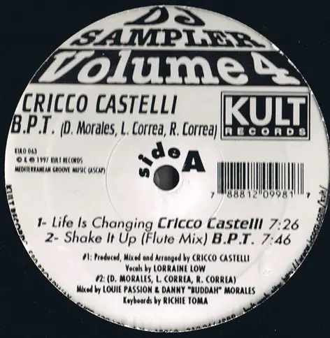 BPT, CRICCO CASTELLI, A.O. - DJ Sampler (Volume 4) - 12 inch x 1