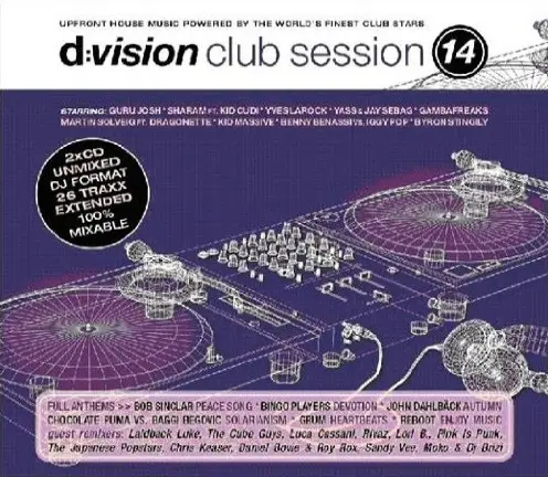 BOB SINCLAIR, GURU JORSH A.O. - D:Vision Club Session 14 - Disque CD x 2