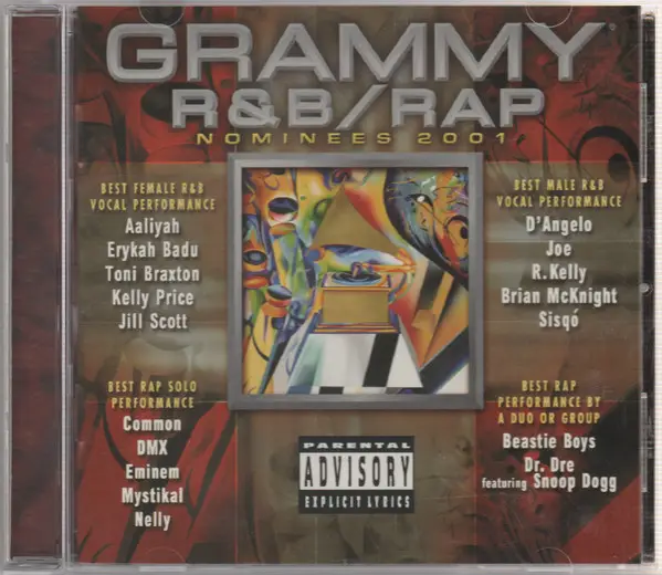 AALIYAH, ERYKAH BADU, TONI BRAXTON - Grammy R&B/Rap Nominees 2001 - Disque CD