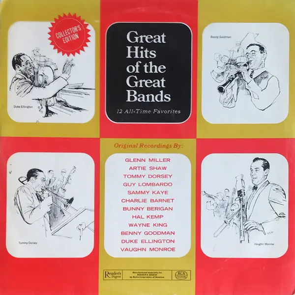 GLENN MILLER, ARTIE SHAW, TOMMY DORSEY - Great Hits Of The Great Bands (12 All-Time Favorites) - LP