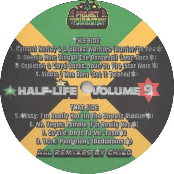 RAGGA DANCEHALL SAMPLER - Half-Life Volume 9 - Disque Maxi x 1