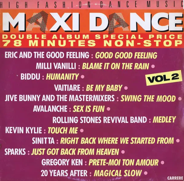 milli vanilli, biddu, vaitiare and & various artists maxi dance vol. 2