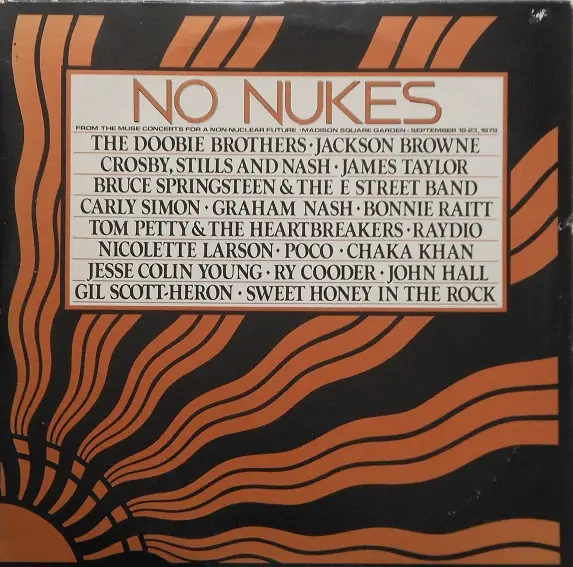 THE DOOBIE BROTHERS, JACKSON BROWNE - No Nukes - From The Muse Concerts For A Non-Nuclear Future - Madison Square Garden - September 19-23, 1979 (EMBOSSED, GATEFOLD, BOOKLET) - LP x 3