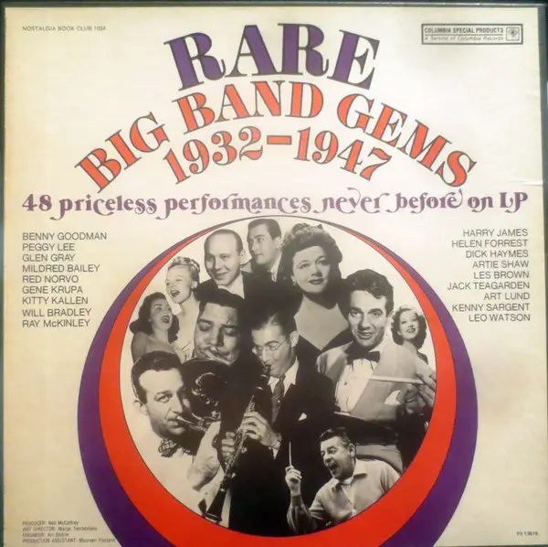 BENNY GOODMAN / PEGGY LEE / RED NORVO / GENE KRUPA / A.O. - Rare Big Band Gems 1932-1947 - Disque 33T x 3