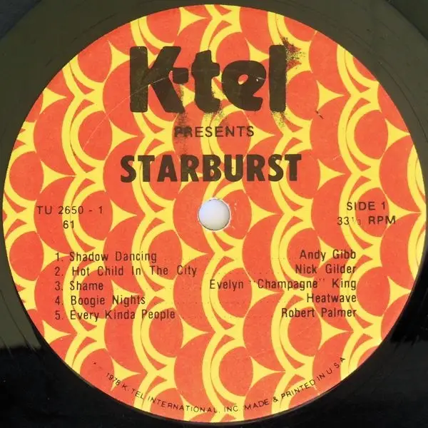 ANDY GIBB, ROBERT PALMER, BONNIE TYLER, MEAT LOAF... - Starburst (NO COVER) - Disque 33T x 2