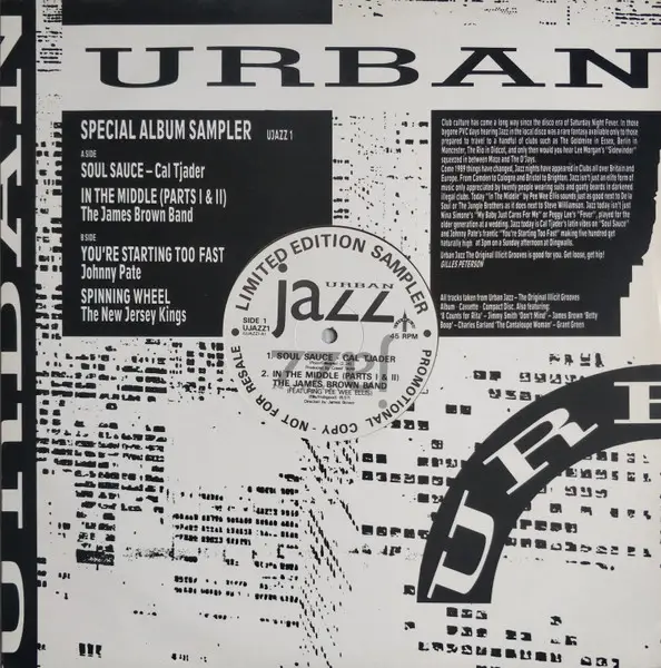 CAL TJADER, THE JAMES BROWN BAND, JOHNNY PATE, THE NEW JERSEY KINGS - Urban Jazz - Special Album Sampler - Disque Maxi x 1
