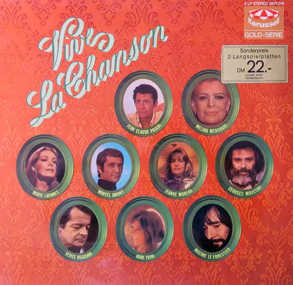 JEAN CLAUDE PASCAL / MELINA MERCOURI / MARIE LAFORET A.O. - Vive La Chanson - Disque 33T x 2