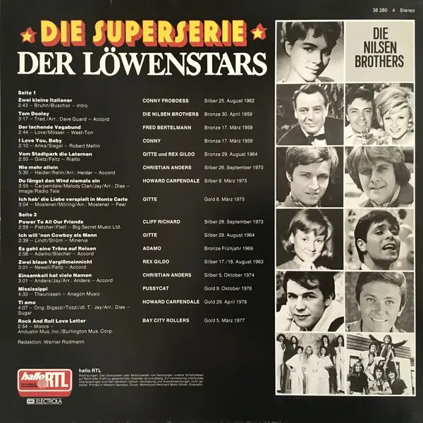 ADAMO, PUSSYCAT A.O. - Die Superserie Der Löwenstars 1959 - 1979 (Folge 3) - Disque 33T