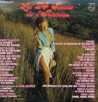 JOHNNY HALLYDAY,MORT SHUMAN,SERGE GAINSBOURG - Les 24 Succès De L'année (SLEEVE) - Disque 33T x 2