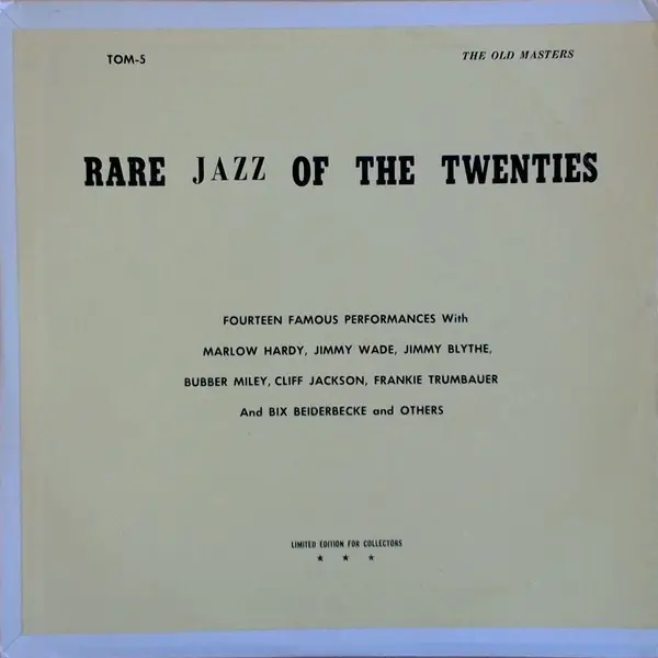 BUBBER MILEY, JIMMY WALE A.O. - Rare Jazz Of The Twenties (GREEN VINYL) - Disque 33T