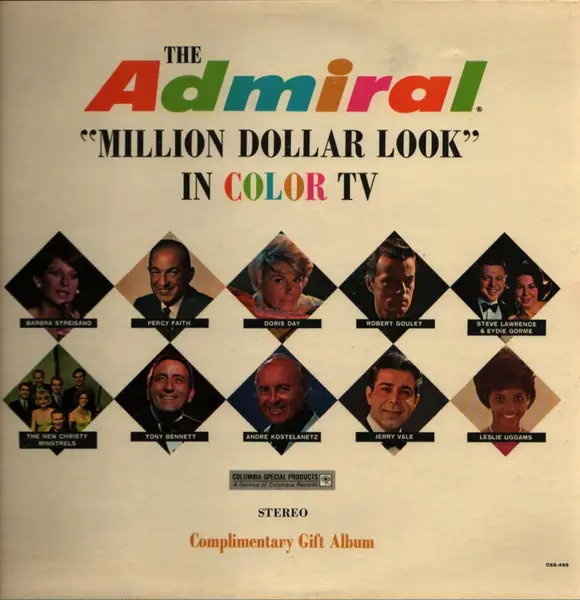 PERCY FAITH, DORIS DAY, TONY BENNETT A.O. - The Admiral ''Million Dollar Look'' In Color TV - Disque 33T