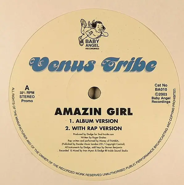 VENUS TRIBE - Amazin Girl - 12 inch x 1
