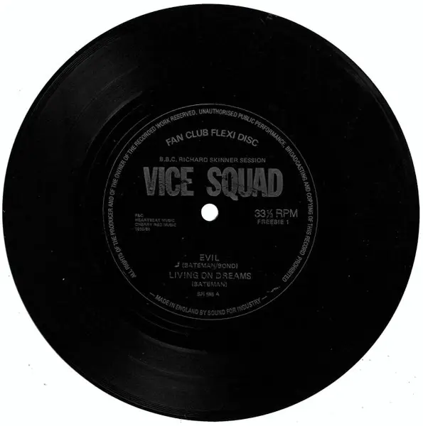 VICE SQUAD - Fan Club Flexi Disc (EP, FLEXI DISC) - 7inch x 1
