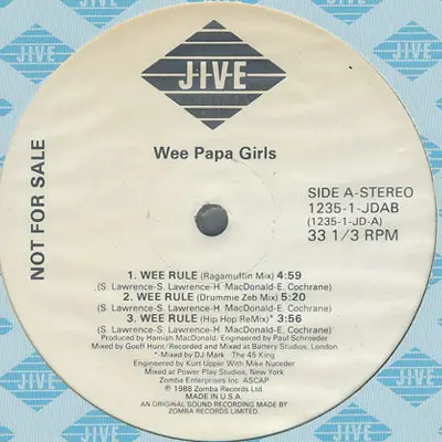 WEE PAPA GIRLS, WEE PAPA GIRL RAPPERS - Blow The House Down / Wee Rule - 12 inch x 1
