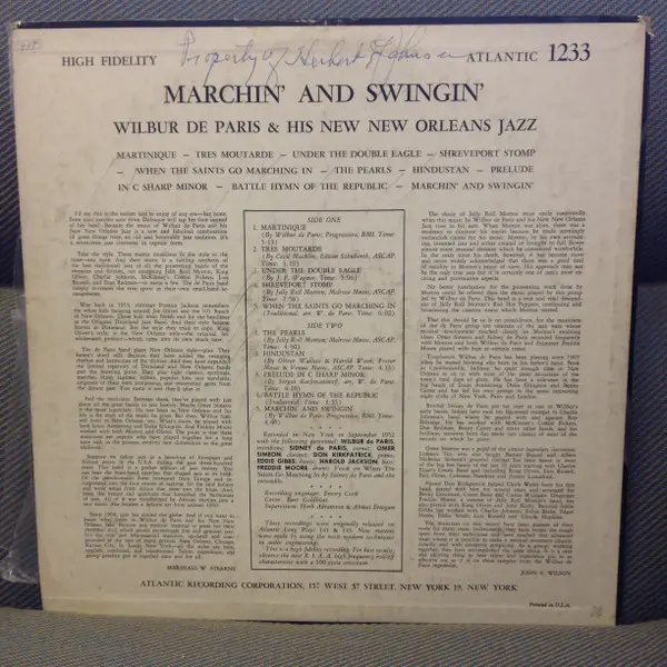 WILBUR DE PARIS AND HIS NEW NEW ORLEANS JAZZ - Marchin' And Swingin' - Disque 33T