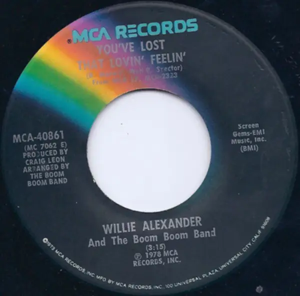 WILLIE ALEXANDER & THE BOOM BOOM BAND - You've Lost That Lovin' Feelin' - 7inch x 1
