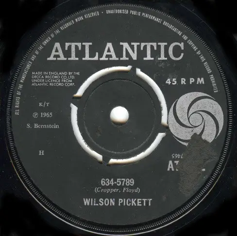 WILSON PICKETT - 634-5789 - 7inch x 1