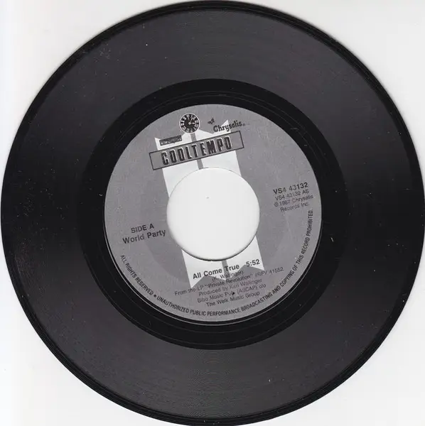 WORLD PARTY - All Come True - 7inch x 1
