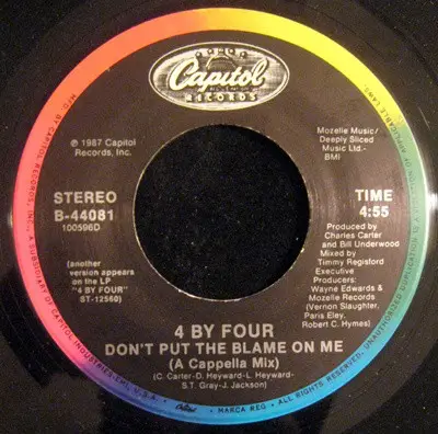 4 By Four - Don't Put The Blame On Me
