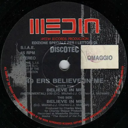 49ers - Believe In Me