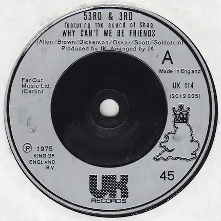 53rd & 3rd Featuring The Sound Of Shag - Why Can't We Be Friends