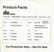 7inch Vinyl Single - 6-Zylinder - One More Celebration