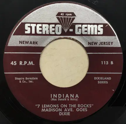 7 Lemons on the Rocks - Tin Roof Blues / Indiana