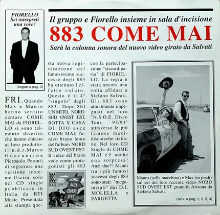 883 Feat. Fiorello - Come Mai