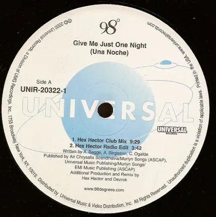 98 Degrees - Give Me Just One Night (Una Noche) (Hex Hector Remixes)