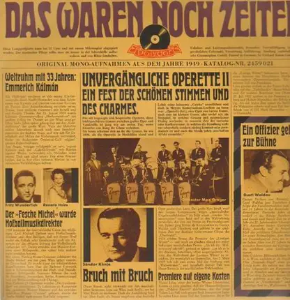 Various - Das waren noch Zeiten-Unvergängliche Operette II