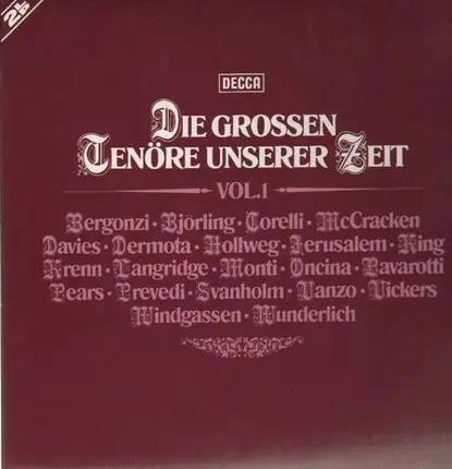 Beethoven / Rossini / Puccini a.o. - Die grossen Tenöre unserer Zeit Vol.1