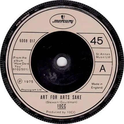 10cc - Art For Arts Sake