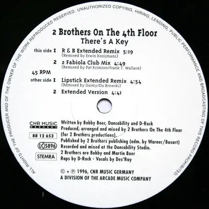2 Brothers On The 4th Floor - There's A Key
