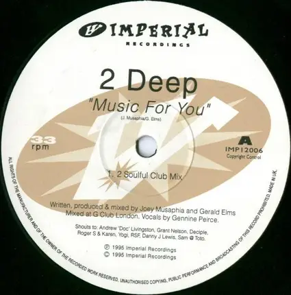 2 Deep - Music For You