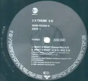 12inch Vinyl Single - 2 X-Treme 4 U Featuring The M.E.G.A. - What U Want