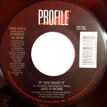 2nd II None - Let The Rhythm Take You / If You Want It