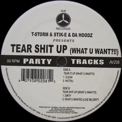 T-Storm & Stik-E & The Hoodz - Tear Shit Up (What U Want?!!)