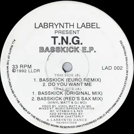 T.N.G. - Basskick E.P.