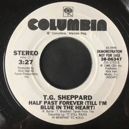 T.G. Sheppard - Half Past Forever (Till I'm Blue In The Heart)