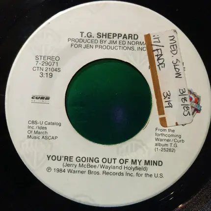 T.G. Sheppard - You're Going Out Of My Mind