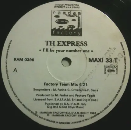 T.H. Express - I'll Be Your Number One