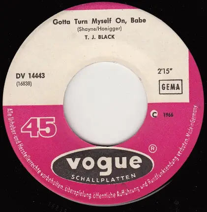 T.J. Black - Gotta Turn Myself On, Babe